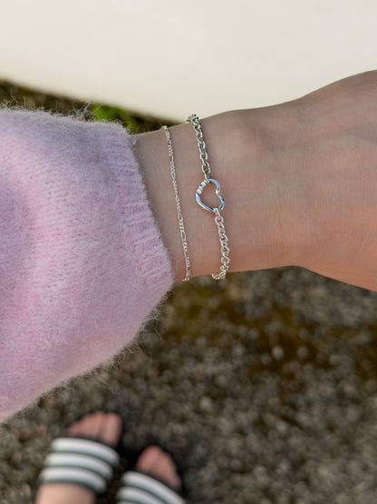 Jane Mønstret Minnehjerte - Armbånd