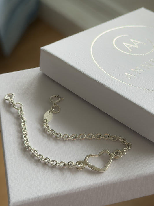 Jane Flettet Minnehjerte - Armbånd