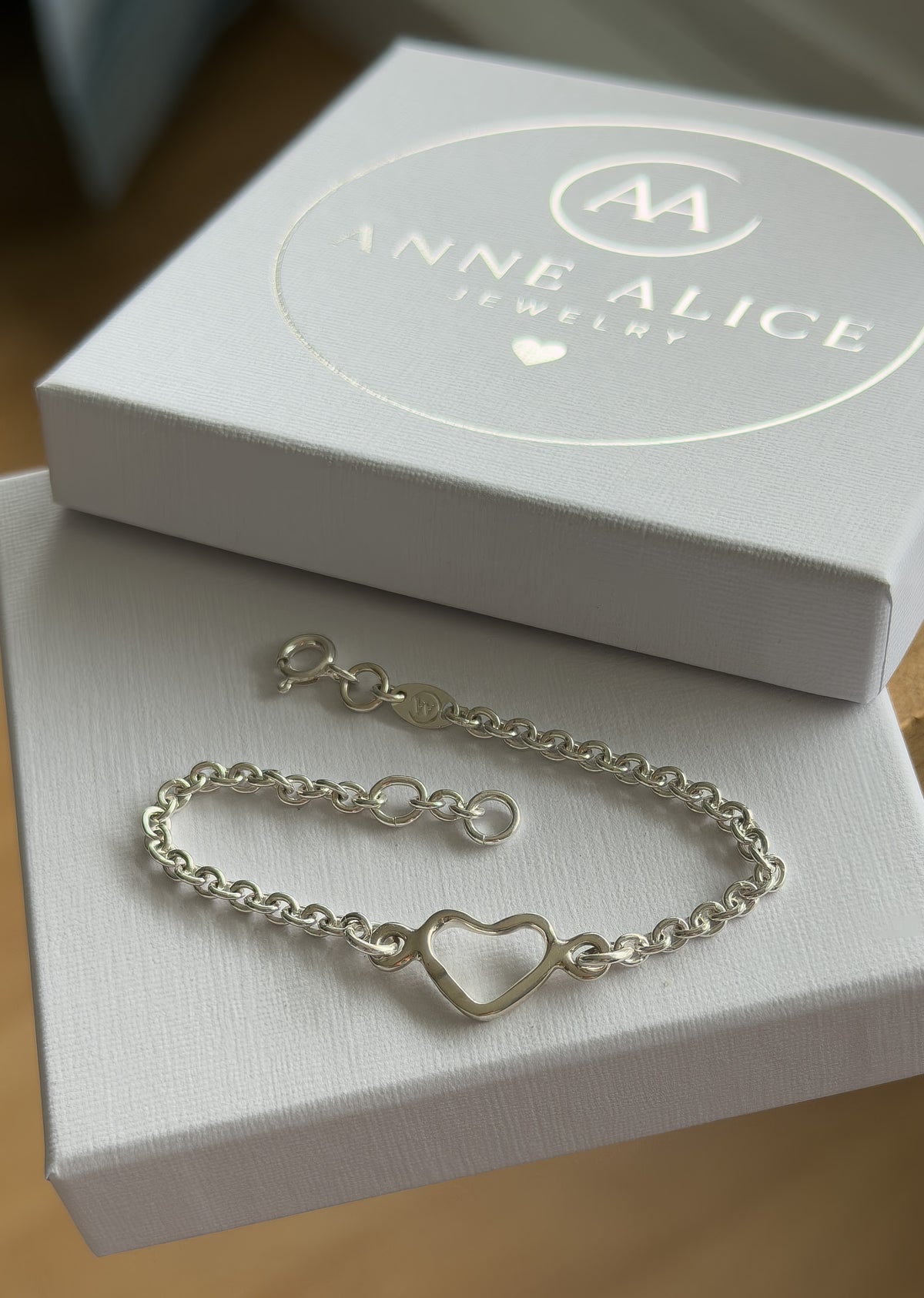 Jane Flettet Minnehjerte - Armbånd