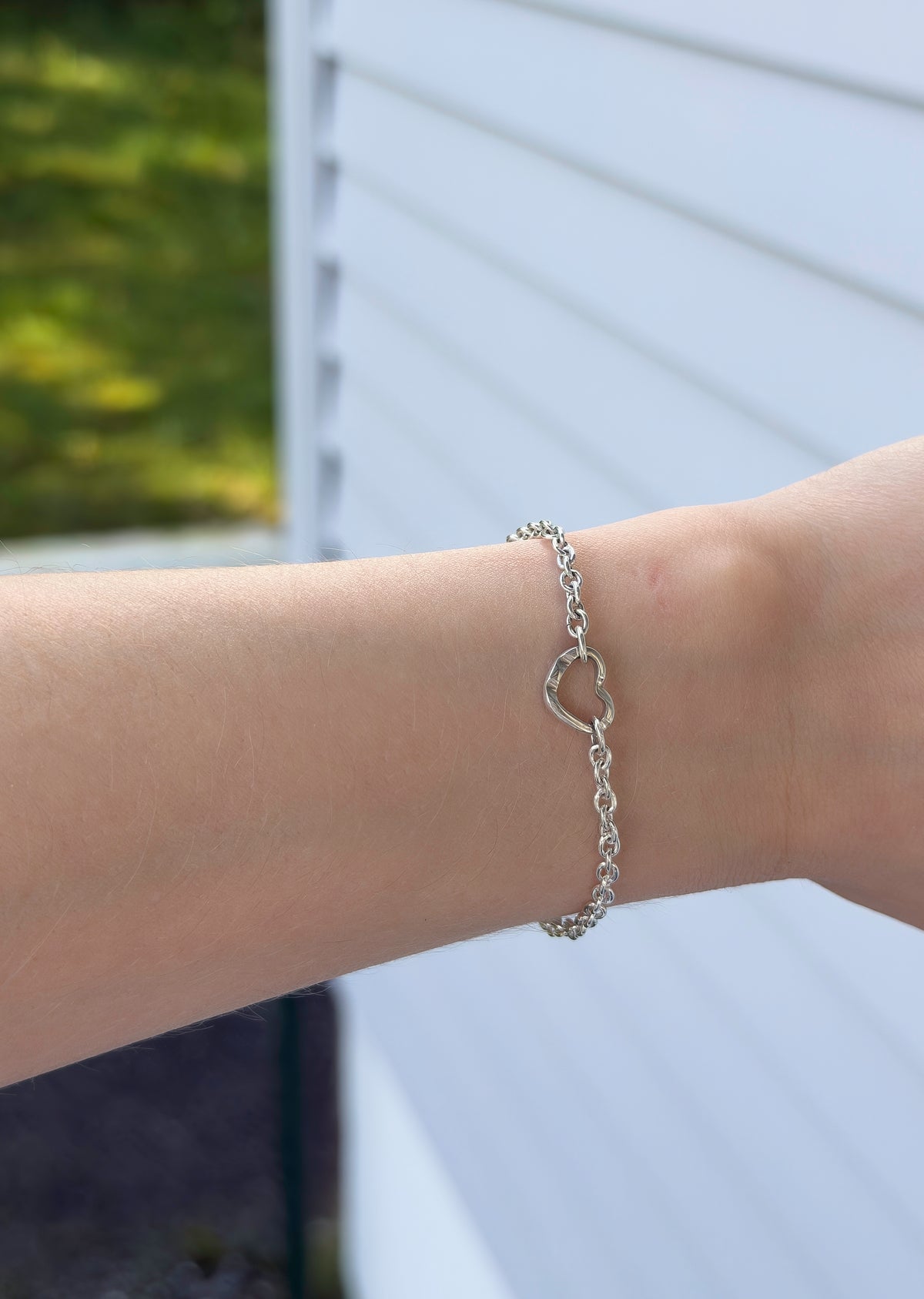 Jane Mønstret Minnehjerte - Armbånd
